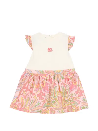 Etro Babies' Ruffled Paisley Dress In Multi