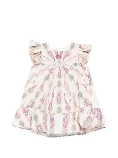Etro Babies' Ruffled Paisley Dress In Neutral
