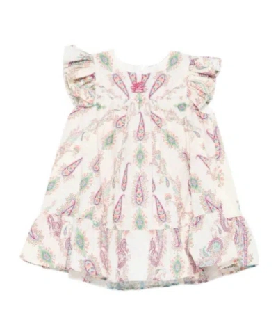 Etro Kids' Ruffled Paisley Dress In White