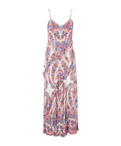 Etro Ruffled Paisley-print Chiffon Maxi Dress In Multi