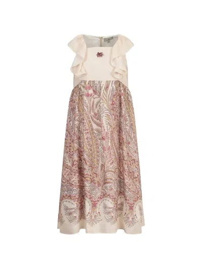Etro Kids' Ruffled Paisley-print Dress In Multi