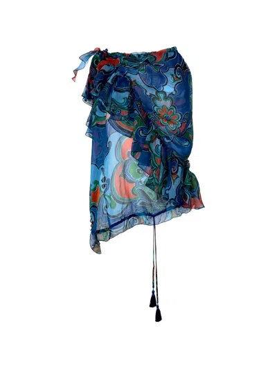 Etro Ruffled Paisley-print Top In Multi