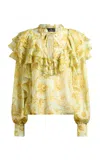 Etro Ruffled Silk-blend Top