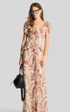 Etro Ruffled Silk Maxi Dress In Multi
