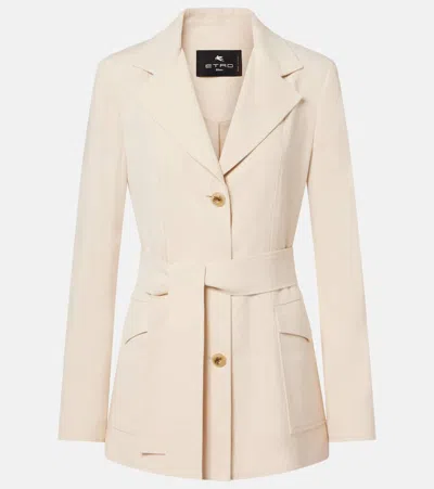 Etro Safari Blazer In Neutral