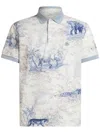 Etro Poloshirt Mit Safari-print In Weiss