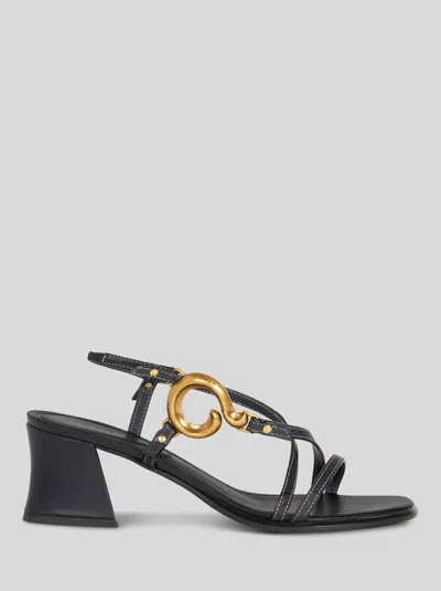 Etro , Sandals With Paisley Detail, Woman, Navy Blue, Size 36