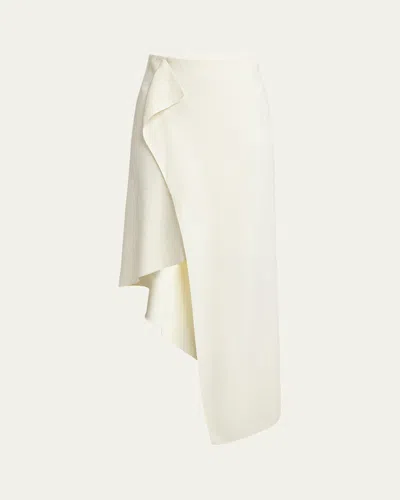 Etro Sarong Long Draped Skirt In White