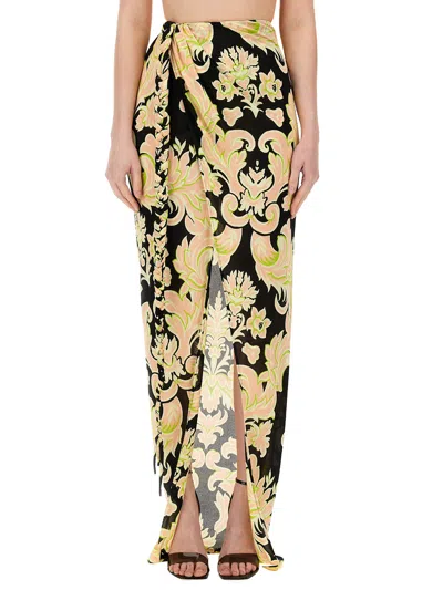 Etro "sarong" Skirt In Neutral