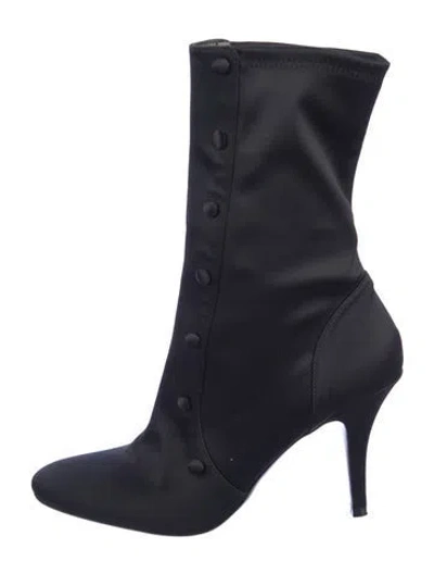 Pre-owned Etro Satin Sock Boots In Blue