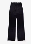 Etro Maxi-slit Wide Leg Trousers In Black