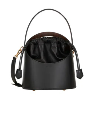Etro Saturno Bucket Shoulder Bag In Black