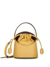 Etro Saturno Leather Mini Bag In Yellow