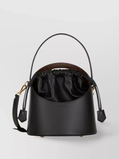 Etro Saturno Versatile Shoulder Bag With Adjustable Strap In Black