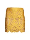 Etro Scalloped Hem Mini Skirt With Intricate Cut-out Designs