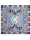 Etro , Silk And Cashmere Shawl With Geometric Motif, Woman, Light Blue