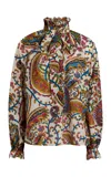 Etro Scarf-detailed Neutra Top In Animal Print