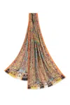 Etro Printed Silk And Cashmere Scarf In Multicolour