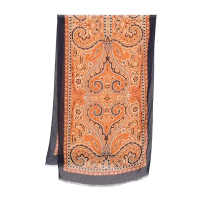 Etro Scarves Orange In Brown