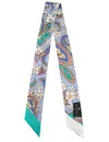 Etro Scarf In Print On Blue Base
