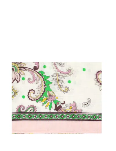 Etro Scarf In Print On White Base