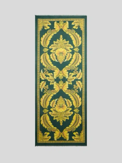 Etro , Scarf With Flower And Bee Motif, Woman, Green
