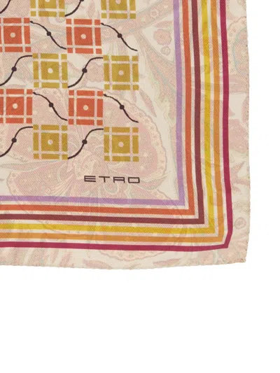 Etro Scarf With Print In Beige