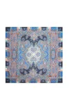 Etro , Silk And Cashmere Shawl With Geometric Motif, Woman, Light Blue