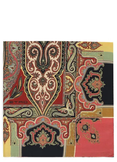 Etro Lightweight Cashmere Silk Square Scarf In Multi