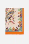 Etro Cotton-blend Jacquard Scarf With Floral Paisley Motif In Neutral