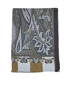 Etro Paisley Jacquard Frayed Edge Scarf In Stampa F.do Azzurro