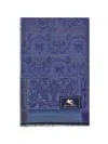 Etro Men Jacquard Wool And Silk Scarf In Blue