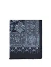 Etro Men Jacquard Scarf In Blue