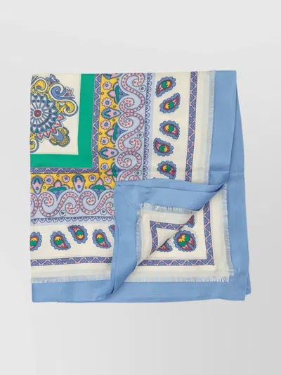 Etro Scarves Square Fringed Edges
