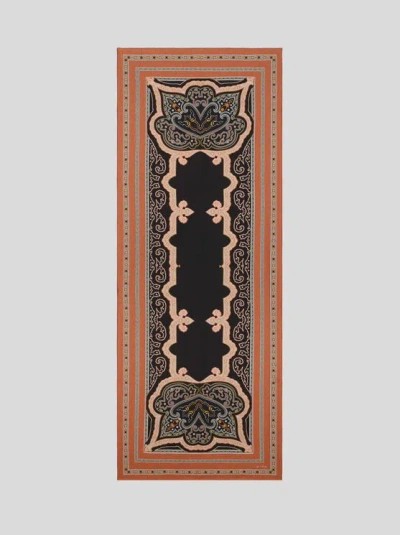ETRO , SILK-BLEND FIL COUPÉ SCARF, WOMAN, BROWN