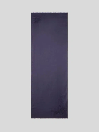 Etro , Schal Aus Kaschmir Und Seide Mit Stickerei, Herren, Blau In Blue