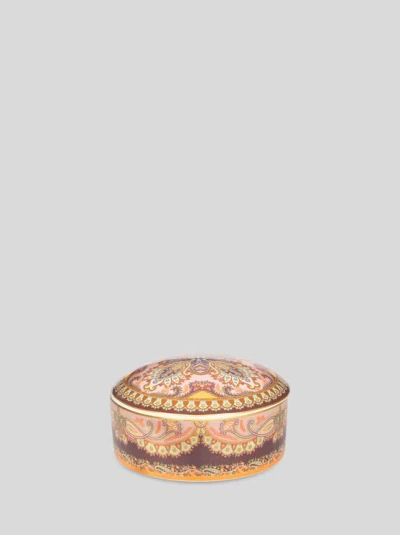 Etro , Schmuckschatulle Aus Porzellan Mit Floralem Motiv, Multicolor