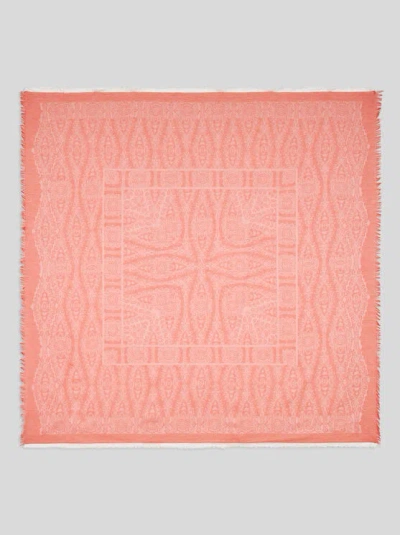 Etro Schultertuch Mit Medaillons Und Paisley-jacquardmuster In Rosa