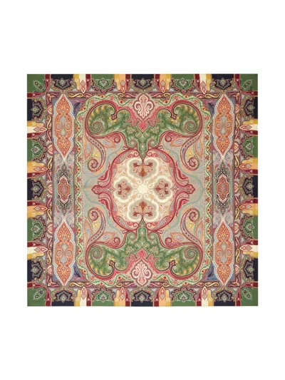 Etro Paisley Printed Gabardine Weave Scarf In Multi