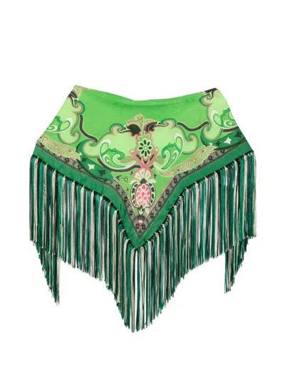 Etro Sciarpa Jacquard In Green