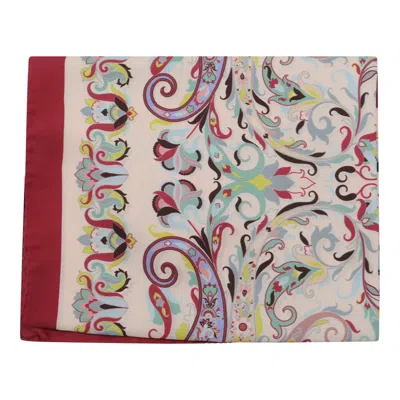 Etro Lightweight Floral Square Scarf In Neutral