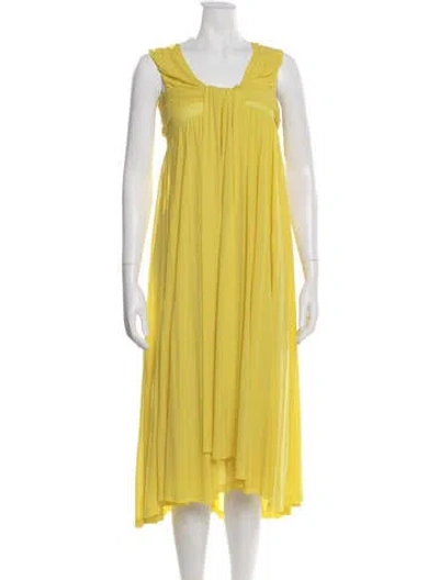 Pre-owned Etro Scoop Neck Midi Length Dress In Multi