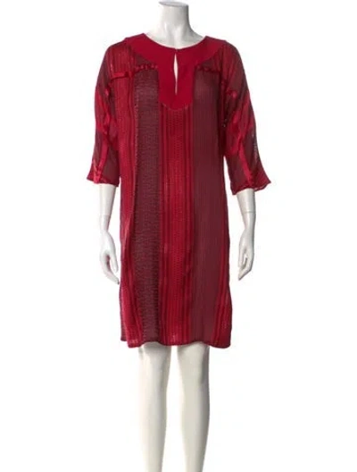 Pre-owned Etro Scoop Neck Mini Dress In Pink