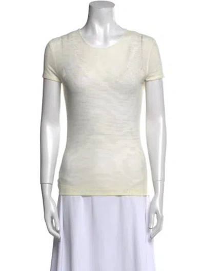 Pre-owned Etro Scoop Neck Short Sleeve T-shirt In Neutral