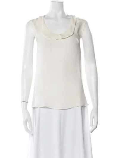 Pre-owned Etro Scoop Neck Sleeveless Top In Neutrals