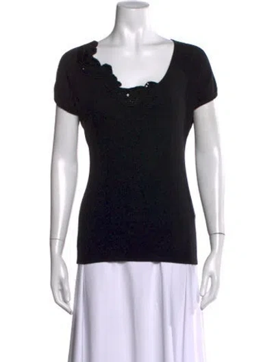 Pre-owned Etro Scoop Neck Sweater In Black