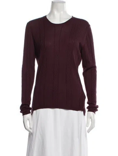 Pre-owned Etro Scoop Neck Sweater In Burgundy