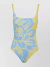 Etro Scoop Neckline High-cut Leg Floral Pattern Adjustable Straps