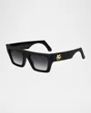 Etro Screen Nylon Rectangular Sunglasses In Black
