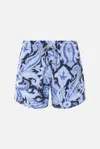 Etro Paisley Print Swim Shorts In Red